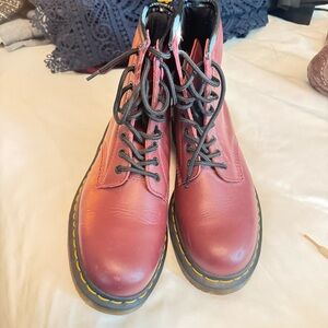 Dr. Martens Cherry Red Combat Boots